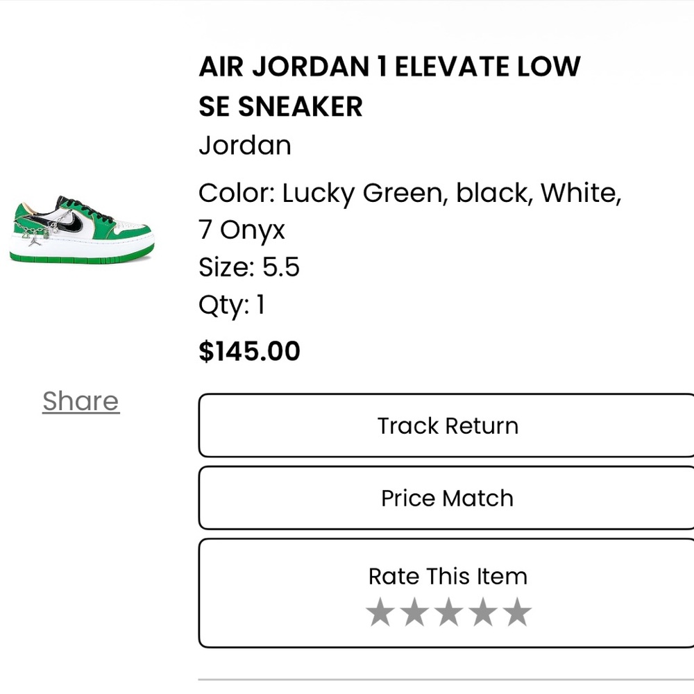 Woman Nike Air Jordan 1 Low SE in Green and White - Picture 2 of 6